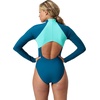 image:imageSpeedo Womens Swimsuit One Piece Hydraline Standard CutLS Zip Dark Teal