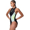 image:imageSpeedo Womens Swimsuit One Piece Hydraline Standard CutZip AnthraciteGlacier Grey