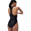 image:imageSpeedo Womens Swimsuit One Piece Hydraline Standard CutZip AnthraciteVintage Fog
