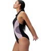 image:imageSpeedo Womens Swimsuit One Piece Hydraline Standard CutZip AnthraciteVintage Fog