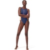 image:imageSpeedo Womens Swimsuit One Piece Hydraline Standard CutZip Cerulean Blue