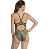 image:imageSpeedo Womens Swimsuit One Piece PowerFlex Flyback Printed Adult Team ColorsCoded Riff Yellow