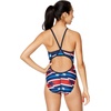 image:imageSpeedo Womens Swimsuit One Piece PowerFlex Flyback Printed Adult Team ColorsRad  White  Blue