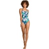image:imageSpeedo Womens Swimsuit One Piece Prolt Volt Back PrintedMarble Blue Atoll