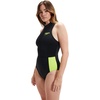 image:imageSpeedo Womens Swimsuit One Piece Zip Front Thermal Open WaterBlackSafety Yellow
