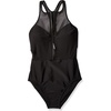 image:imageSpeedo Womens Swimsuit One Piece High Neck Contemporary CutSpeedo Black Zip