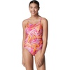 image:imageSpeedo Womens Swimsuit One Piece Prolt Volt Back PrintedMarble Rose Violet