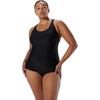 image:imagespeedo Womens Swimsuit One Piece PowerFlex Princess Seam Ultraback Conservative CutSpeedo Black