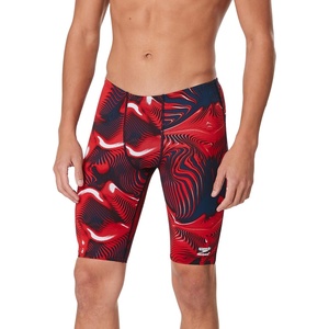 image:imageSpeedo Mens Swimsuit Jammer Endurance Printed Team ColorsFusion RedWhiteBlue