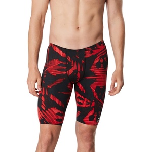image:imageSpeedo Mens Swimsuit Jammer Endurance Printed Team ColorsReflected Speedo Red