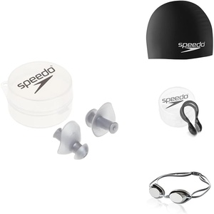 image:imageSpeedo Unisex Ear Plugs for Swimming Waterproof Reusable TrainingAdult Ergo Silver Bundle 2