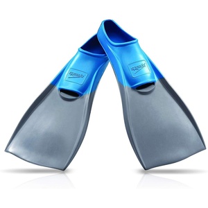image:imageSpeedo UnisexAdult Swim Training Fins Rubber Long BladeBlueGrey SIOC