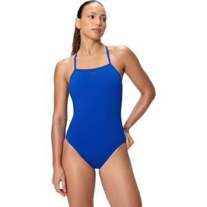 image:imageSpeedo Womens Swimsuit One Piece Closed Back Thin Strap HydrobraDeep Sapphire