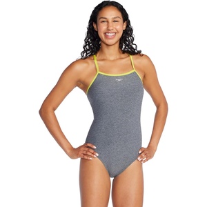 image:imageSpeedo Womens Swimsuit One Piece Closed Back Thin Strap HydrobraHeather Light Slate