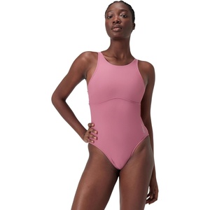 image:imageSpeedo Womens Swimsuit One Piece Hydraline Standard CutHigh Neck Hot Mauve