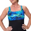 image:imageSpeedo Womens Endurance Color Top One Piece SwimsuitGlass Petal Anthracite