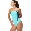 image:imageSpeedo Womens Swimsuit One Piece Quantum Splice Thin Strap High Cut SolidFushion Arctic Glass