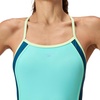 image:imageSpeedo Womens Swimsuit One Piece Quantum Splice Thin Strap High Cut SolidFushion Arctic Glass