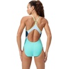 image:imageSpeedo Womens Swimsuit One Piece Quantum Splice Thin Strap High Cut SolidFushion Arctic Glass