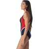 image:imageSpeedo Womens Swimsuit One Piece Quantum Splice Thin Strap High Cut SolidFusion RedWhiteBlue