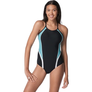 image:imageSpeedo Womens Swimsuit One Piece Quantum Splice Thin Strap High Cut SolidFusion Speedo Black