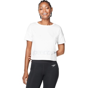 image:imageSpeedo womens Tshirt Short Sleeve Crew Neck Vintage CropWhite Active