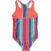 image:imageSpeedo Girls Swimsuit One Piece Closed RacerbackRainbow Stripe Anthracite