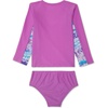 image:imageSpeedo Girls Uv Swim Shirt Long Sleeve Rashguard SetByzantium