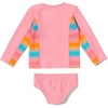 image:imageSpeedo Girls Uv Swim Shirt Long Sleeve Rashguard SetPink Cosmos