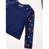 image:imageSpeedo Girls Uv Swim Shirt Long Sleeve Rashguard SetRedWhiteBlue