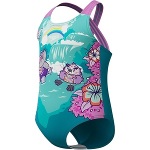 image:imageSpeedo Girls Swimsuit Infant to Big Kid UPF 50 Learn to SwimCrossback 1pc Neon Violet