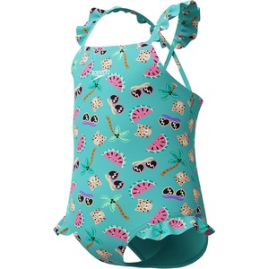 image:imageSpeedo Girls Swimsuit Infant to Big Kid UPF 50 Learn to SwimFrill 1pc Arctic Glass