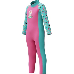 image:imageSpeedo Girls Swimsuit Infant to Big Kid UPF 50 Learn to SwimLS Sunsuit Neon Bubble Gum