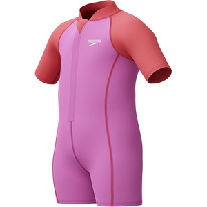 image:imageSpeedo Girls Swimsuit Infant to Big Kid UPF 50 Learn to SwimNeoprene Suit Neon Violet