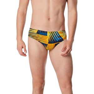 image:imageSpeedo Mens Caged Out Brief Endurance SwimsuitReflected BlueGold