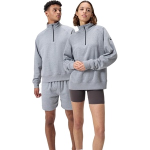 image:imageSpeedo Unisex Adult Sweatshirt Quarter Zip Pull Over Team Warm Up2024 Heather Grey