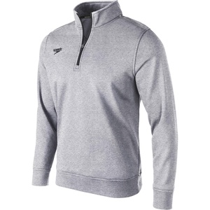 image:imageSpeedo Unisex Adult Sweatshirt Quarter Zip Pull Over Team Warm UpMedium Heather