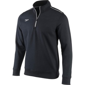 image:imageSpeedo Unisex Adult Sweatshirt Quarter Zip Pull Over Team Warm UpSpeedo Black