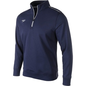 image:imageSpeedo Unisex Adult Sweatshirt Quarter Zip Pull Over Team Warm UpSpeedo Navy