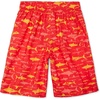 image:imageSpeedo Boys Swim Trunk Knee Length Boardshort EBoard PrintedSharks Vibrant Orange