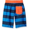 image:imageSpeedo Boys Swim Trunk Knee Length Boardshort EBoard PrintedStripe Bright Ocean