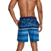 image:imageSpeedo Mens Swim Trunk Knee Length Boardshort Bondi Striped18 Oasis Peacoat