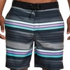 image:imageSpeedo Mens Swim Trunk Knee Length Boardshort Bondi Striped18 Seafaring Anthracite