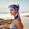 image:imageSpeedo UnisexAdult Swim Snorkel Dive Mask AntiFog with Nose Cover Adventure SeriesMS Blue