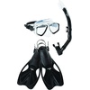 image:imageSpeedo UnisexAdult Swim Snorkel Dive Mask AntiFog with Nose Cover Adventure SeriesMSF BlackBlack