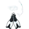 image:imageSpeedo UnisexAdult Swim Snorkel Dive Mask AntiFog with Nose Cover Adventure SeriesMSF BlackWhite