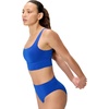 image:imageSpeedo Womens Swimsuit Bikini Top Essentials with Removable Cups Soft FabricSquare Deep Sapphire