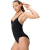 image:imageSpeedo Womens Swimsuit One Piece Essentials with Removable Cups Soft FabricV Anthracite