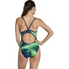 image:imageSpeedo Womens Swimsuit One Piece Prolt Flyback Printed Adult Team ColorsLane Game BlueGreen