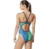 image:imageSpeedo Womens Swimsuit One Piece Prolt Flyback Printed Adult Team ColorsModern BlueGreen